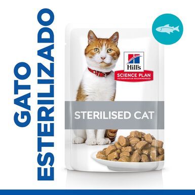 Hill’s Young Adult Science Plan Sterilised Truta Saqueta em Molho para gatos